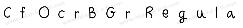 Cf OcrBGr Regular字体转换